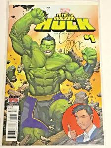 TOTALLY AWESOME HULK#1 NM 2016 SIGNED BY GREG PAK COA MARVEL COMICS