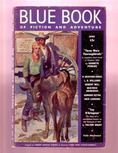 PULP:  BLUE BOOK-6/1938 PULP-HERBERT MORTON STOOPS-AUST.BRIGGS VG