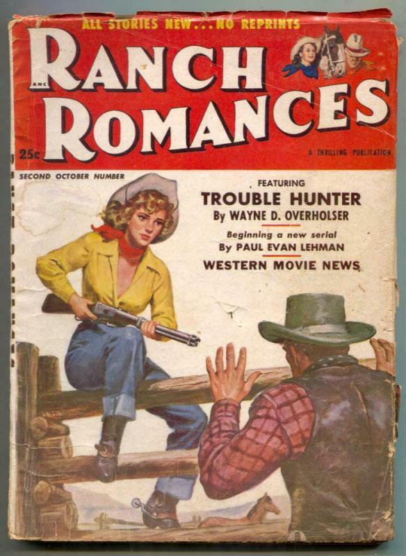 Ranch Romances Pulp 2nd October 1952- Trouble Hunter G