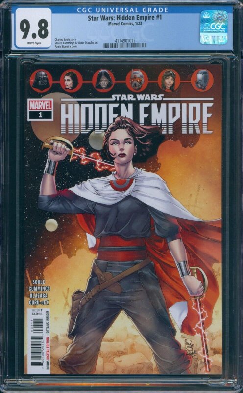 Star Wars Hidden Empire #1 CGC 9.8 1st Appearance of  Iden Versio Marvel 2022