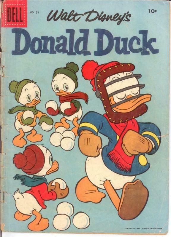 DONALD DUCK 51 GOOD BARKS 1/2 PAGE COMICS BOOK