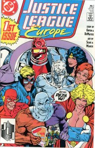 Justice League Europe 1  9.0 (our highest grade)  1989  Bart Sears Art