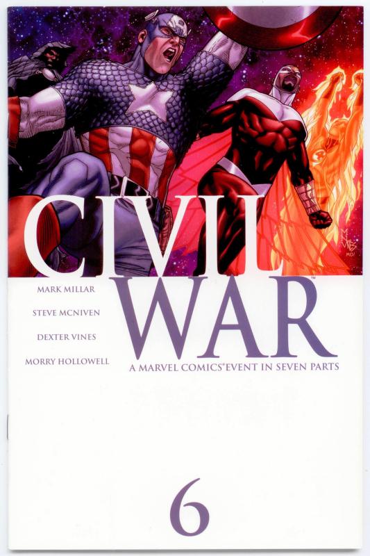 Civil War complete 1st Print set 1 2 3 4 5 6 7 movie Spider-man 9.6 - 9.8  NM/MT