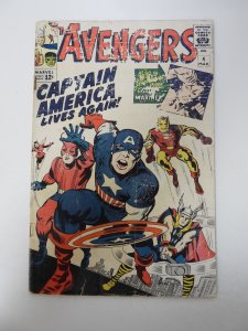 The Avengers #4 (1964) 1st SA Captain America FR/GD condition see description