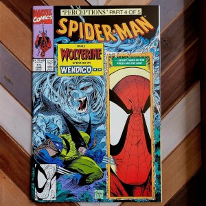 SPIDER-MAN #11 NM- 9.2 (Marvel 1991) McFarlane art, WOLVERINE Perceptions Pt 4 