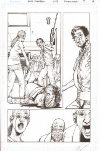 Pandemica #4 pg 8 Original Art Alex Sanchez bestselling author Jonathan Maberry