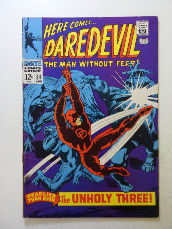 Daredevil #39 (1968) FN- condition rusty staple