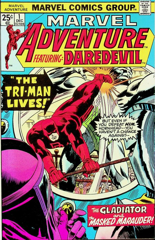 Marvel Adventure Fraturing Daredevil #1 (Dec 1975, Marvel) - Very Fine/Near Mint