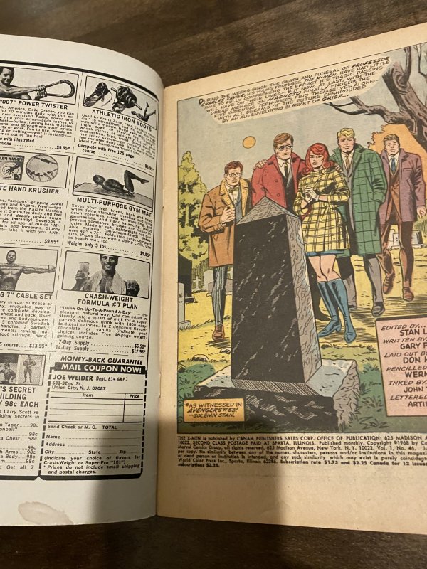 The X-Men #46 (1968) juggernaut fught