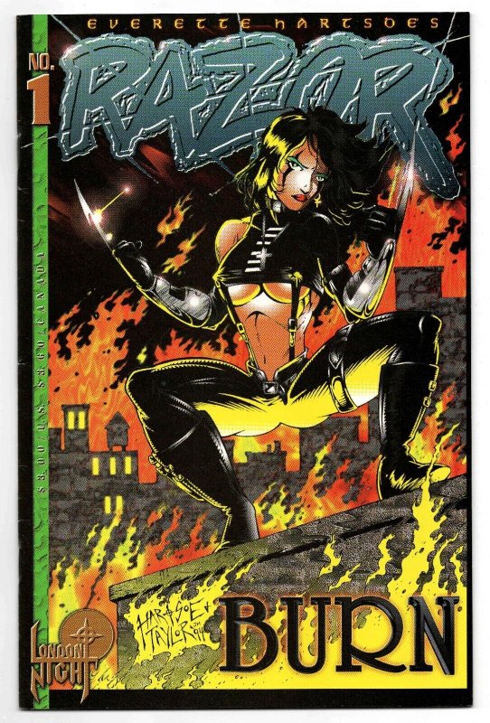 Razor Burn #1 VINTAGE 1995 London Night Comics GGA