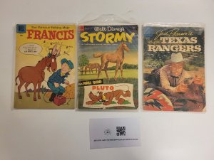 3 Dell Comics #698 Francis + #537 Stormy + #1021 Texas Rangers 81 TJ6
