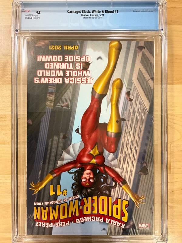 Carnage: Black, White & Blood #1 Checchetto Cover (2021) CGC 9.8