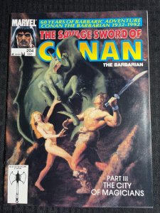 1992 SAVAGE SWORD OF CONAN Magazine #204 FN+ 6.5 John Buscema