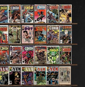 Huge Lot 150+ Comics with Conan The Barbarian, Thor, The &, Semper Fi & More!