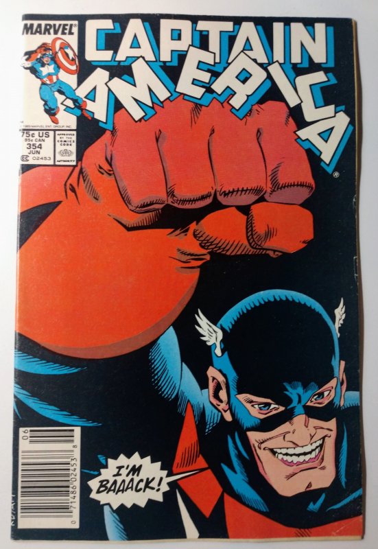 Captain America #354 (6.5, 1989) 1st full app & cover of John Walker as U.S. ...