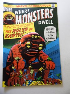 Where Monsters Dwell #25 (1973) FN/VF Condition MJ insert intact