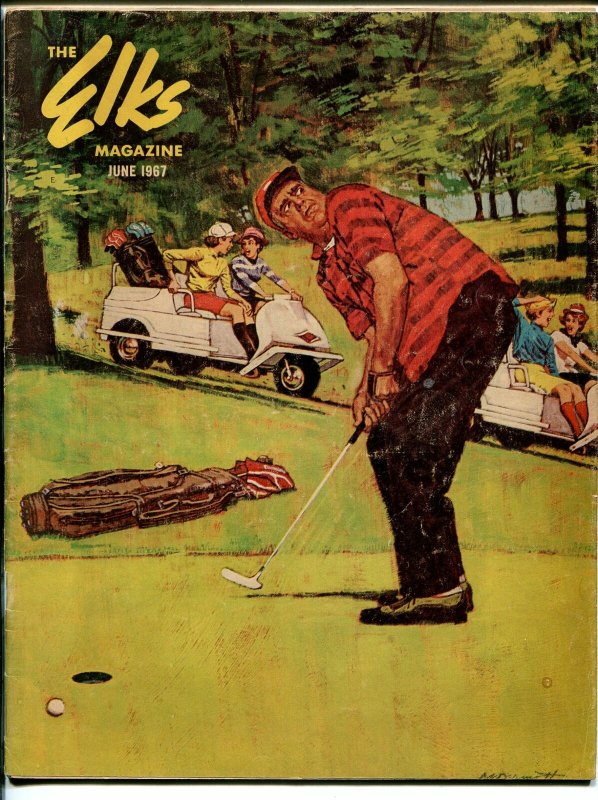 Elks Magazine-6/1967-golf cover and feature-VG/FN