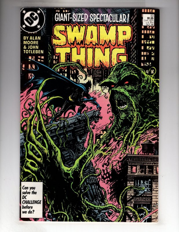 Swamp Thing #53 (1986)  8.5-9.0 BATMAN Appearance! Alan Moore!     / EBI#1