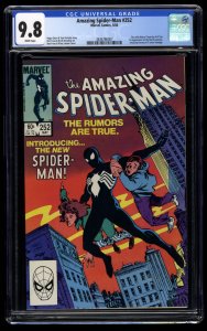 Amazing Spider-Man #252 CGC NM/M 9.8 White Pages 1st Black Costume!