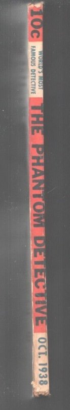 Phantom Detective 10/ 1938-Bank robbers use Tommy guns on Rudolph Belarski co...