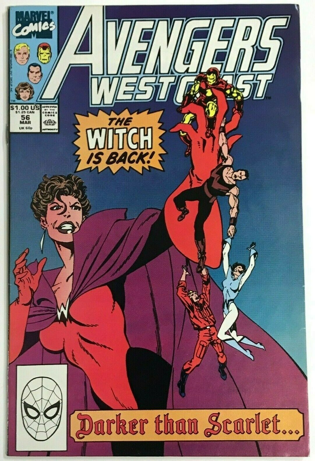 West Coast Avengers Vf Scarlet Witch Marvel Comics Comic Books Copper Age Marvel