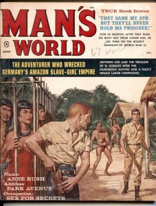 Man's World 6/1960-caged women cover-George gross-Gil Cohen-exploitation-VG-