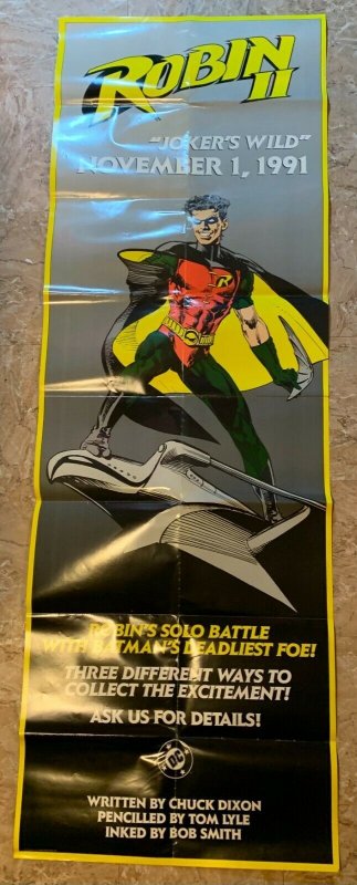 1991 ROBIN II Joker's Wild 24x72 Store Promo Poster FN+ 6.5 DC Comics Tom Lyle