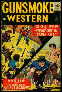 Gunsmoke Western #48 1958- Kid Colt- Wyatt Earp VG