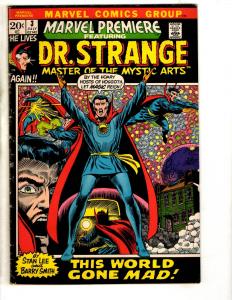 Marvel Premiere # 3 FN Comic Book Feat. Dr. Strange Stan Lee Barry Smith JL9