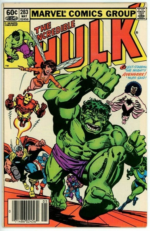 Incredible Hulk #283 (1962) - 7.5 VF- *Follow the Leader/Avengers* Newsstand