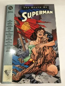 Death Of Superman 2nd Print Direct Edition Vf 8.0 Sticker Tpb Sc Dc Comics 