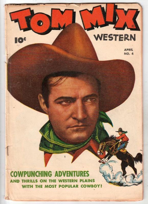 Tom Mix Western #4 (Apr-48) VG- Affordable-Grade Tom Mix