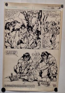 SAVAGE SWORD 112 p 65 original art (1985) 17x11 William Johnsom,Rey Garcia