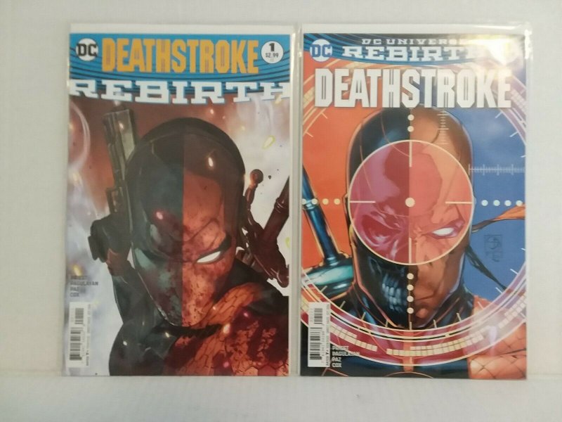 DEATHSTROKE: REBIRTH #1 + DC UNIVERSE REBIRTH DEATHSTROKE #1 - FREE SHIPPING!