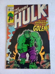 Incredible Hulk #134 - 1st cameo Golem - 1970 - VF
