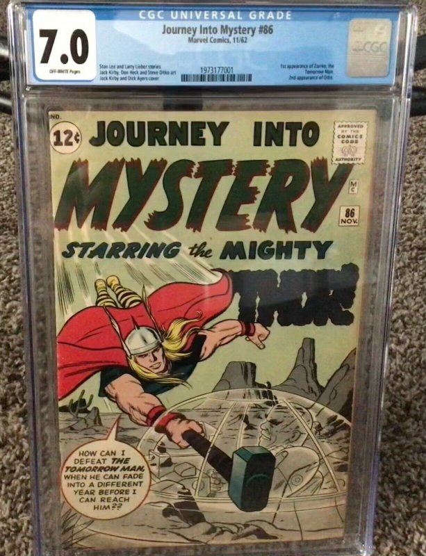 Marvel, Journey into Mystery #86, 4th Thor, 1st full Odin, Loki! CGC 7.0