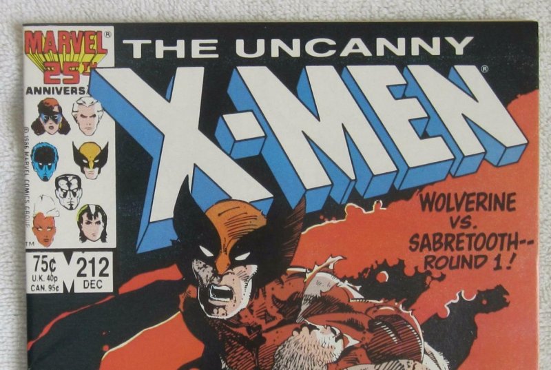 The Uncanny X-Men #212 (Dec 1986, Marvel) Wolverine vs Sabretooth VF/NM 9.0