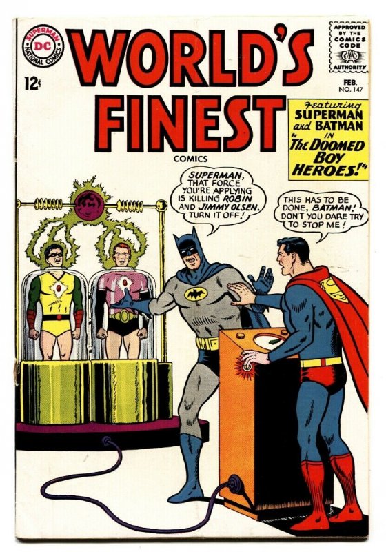 WORLDS FINEST #147 comic book 1965-DC COMICS-BATMAN-SUPERMAN-ROBIN