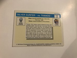 SILVER SURFER VS. THANOS #116 card : 1990 Marvel Universe Series 1, NM/M