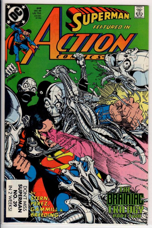 Action Comics #648 Direct Edition (1989) 9.6 NM+