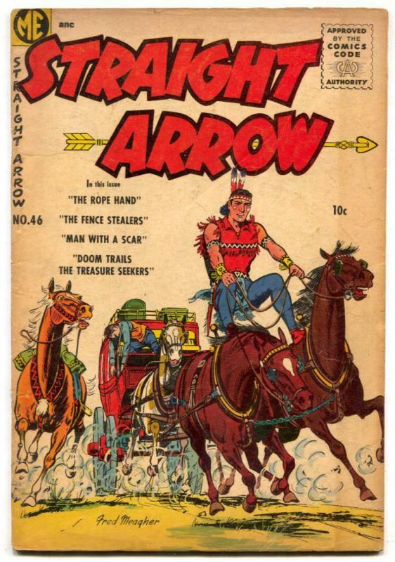 Straight Arrow #46 1955- Man With A Scar VG