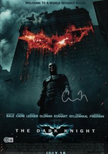 The Dark Knight Movie Poster Signed by Director Cristopher Nolan - Beckett Aut.