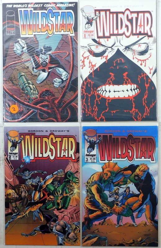 Wildstar Lot of 4 #1, Sky Zero 1, 2, 3 (1995) Image Comics 1st Print Comic Books