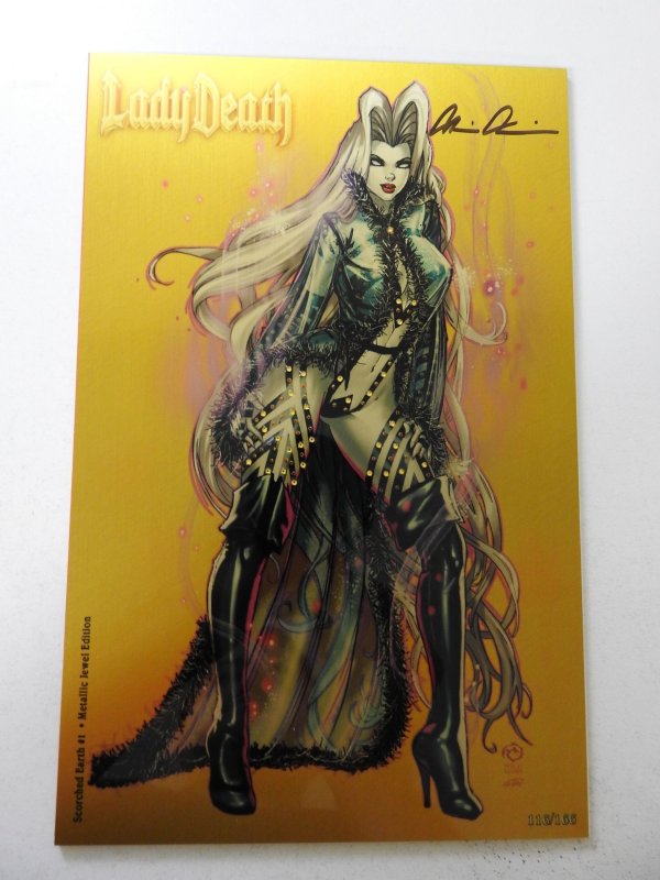 Lady Death: Scorched Earth #1 Metallic Jewel Edition (2020) NM ! Signed W/ COA!