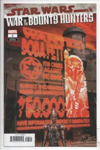 STAR WARS WAR of the BOUNTY HUNTERS #3, Boba Fett, 2021, NM, Wanted Poster cover