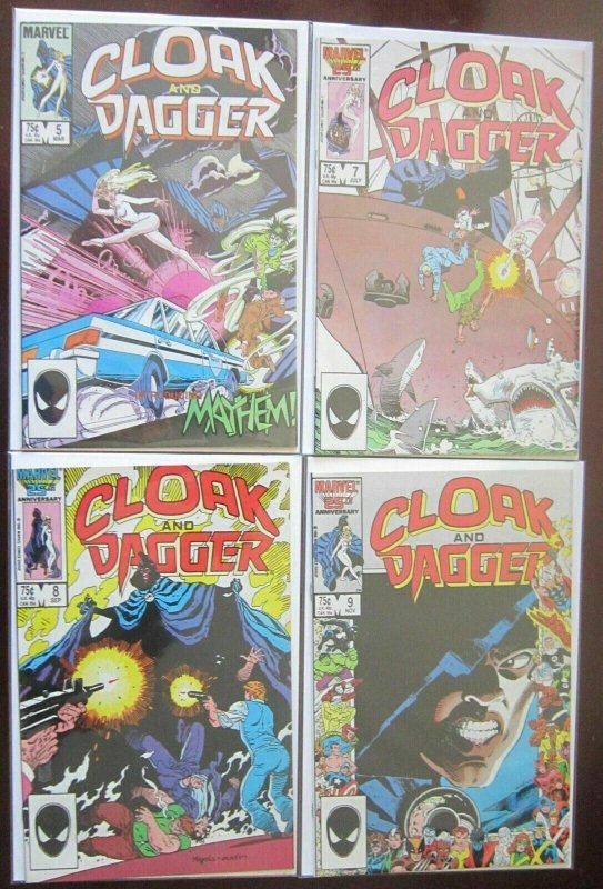Cloak and Dagger 2nd series near set #1-11 10 different 8.5 VF+ (1985)