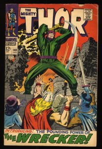 Thor #148 1st Appearance The Wrecker! Jack Kirby Art!