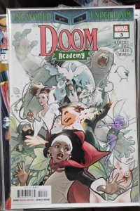 DOOM ACADEMY  # 3  2025  marvel DISNEY ONE WORLD UNDER DOOM
