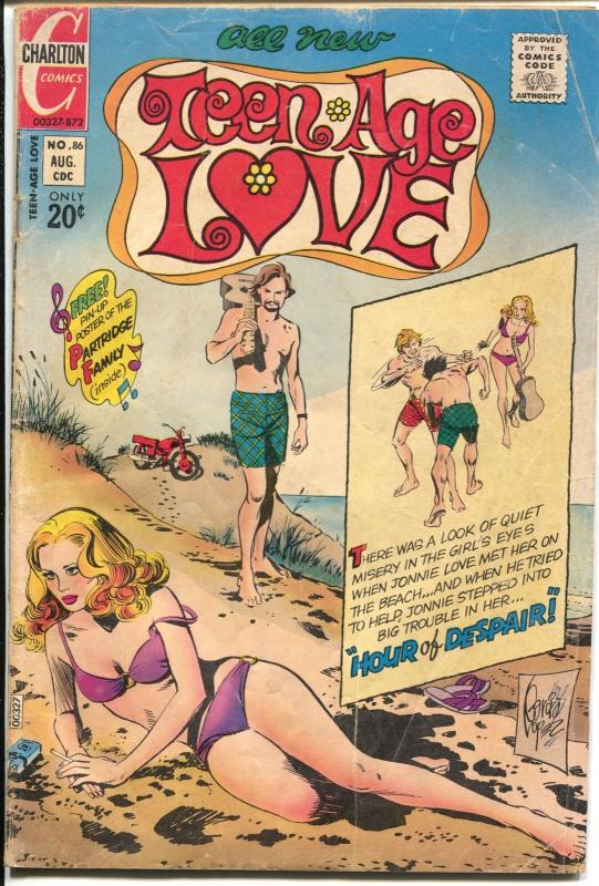 Teen-Age Love #86 1972-Charlton-Jonnie Love-spicy art-Partridge Family-G/VG