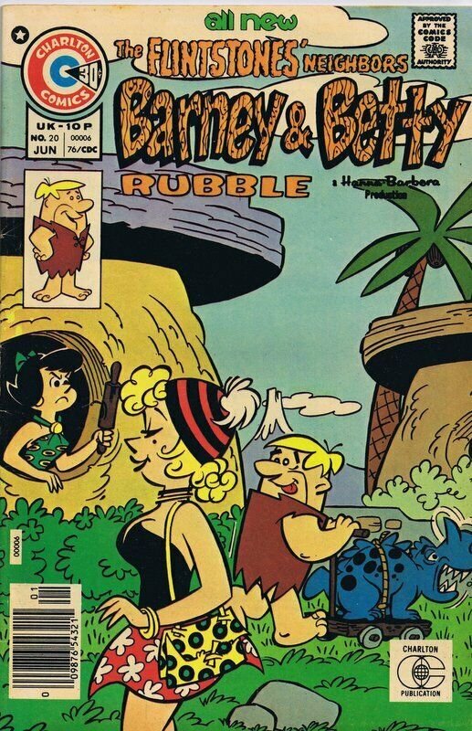Flintstones Barney And Betty Rubble 20 Original Vintage 1976 Charlton Comics Comic Books 7310